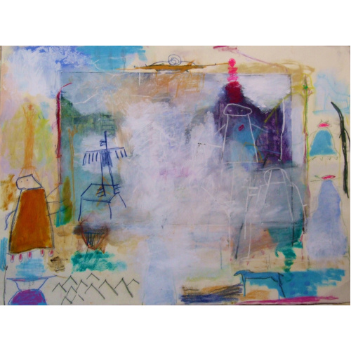 66_-_la_conquista_del_aire_pintura_sobre_papel_superalfa_76_x_56_cm_colgada_gad_b_66_enmarcado